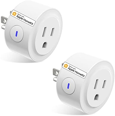 Smart Plug Apple Homekit, Homekit Smart Plugs EIGHTREE, Wi-Fi Smart Outlets with APP Remote Control and Timer Function, Work with Siri & Apple Home APP, 2.4GHz Wi-Fi Required, iOS Only, 10A, 2Pack