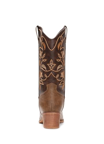 Image of IUV Cowboy Boots For Women Pointy Toe Women's Western Boots Cowgirl Boots Mid Calf Boots