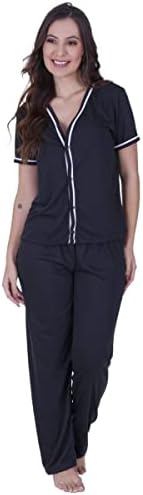 Pijama Americano Feminino Inverno Amamentação com Botão Vanessa