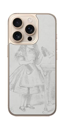 ClearView iPhone 16 Pro用 プリント 背面 保護 フィルム 日本製 名画シリーズ ジョン・テニエル (John Tenniel) 「私を飲んで」と書かれた瓶の場面
