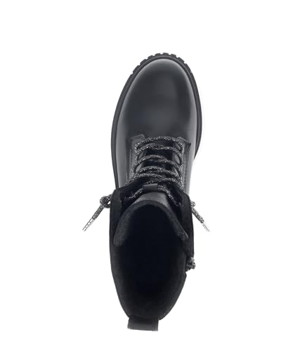 Gabor Damen Combat Boots, Frauen Stiefeletten,uebergangsstiefel,schnürstiefel,Winterstiefel,Winterschuhe,warm,schwarz(Se.Strass)… – Ansicht 6