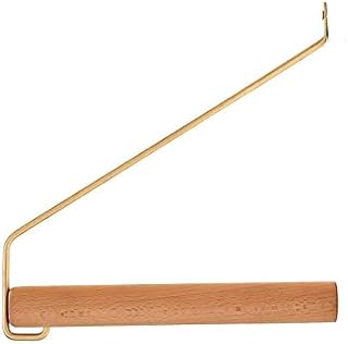 anaan Coordinate Design Clothes Rail Wall Coat Hooks Rack Hanging Wall Mounted Coat Hanger Wood Brass Wall Decor 22 cm (Beech)