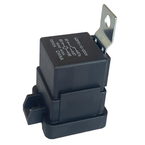 AZ9731-1C-12DC4 12V 5-Pin Mini-ISO SPDT 40/30A Automotive Relay with Steel Bracket, 0.250in Terminals for A/C Compressor Fan Fuel Pump Lights Horn, Fits G8JN-1C6T-F-R-DC12 896H-1CH-D1SW VF4