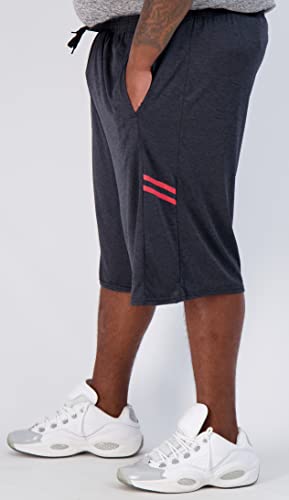 Image of Real Essentials Men's Big & Tall 3-Pack Dry Fit & Mesh Active Athletic Perfomance Shorts (3X-5X)