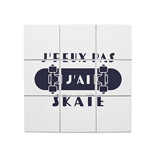 Skate skateboard demi-lune carreaux céramique idée cadeau originale skateur