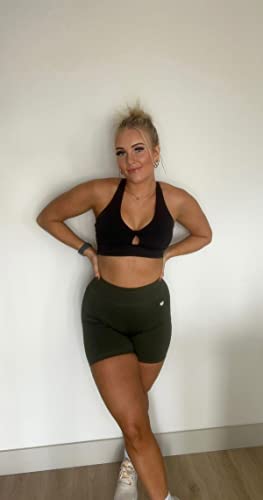 DOULAFASS Sports Bras for Women Sexy Cross Back Padded Medium Support Fitness Workout Yoga Bra Tops (Medium, 229-Black) - Image 3