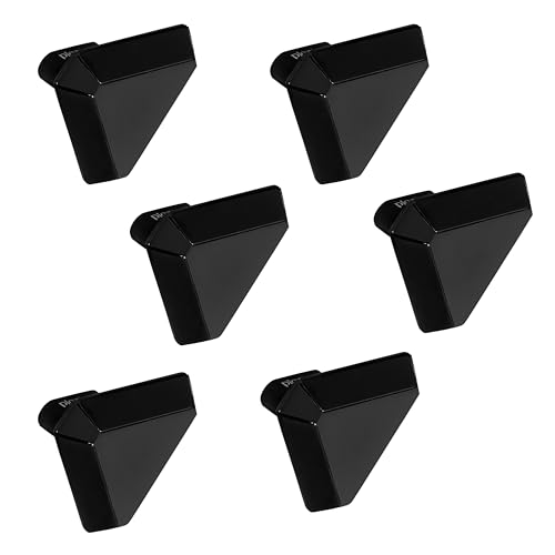 Image of Plantex Knobs for Drawer /Drawer Knobs /Triangle Knob for Cabinets /Drawer Handle /Pull-Push Knob for Kitchen /Bedroom Drawers - Pack of 6 (SH-431, DC-Black & Z-Black)