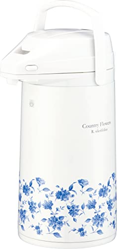 ピーコック レバー式 エアーポット 1.55L ガラス 魔法瓶 日本製 カントリーフラワー MRP-16 FLC