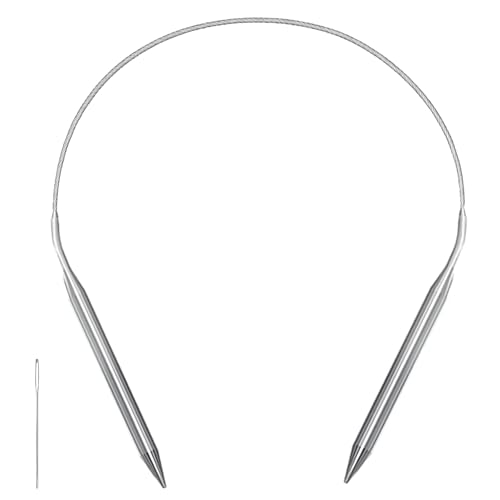 Size 13 Stainless Steel Circular Knitting Needles...