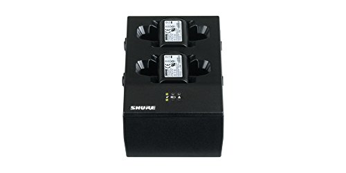 Shure SBC200 Dual Docking Charger, Recharging Station Charges SB900A Batteries in-or-out of Transmitters, Run up to 4 SBC200 Stations off 1 Power Supply (Power Supply NOT Included)