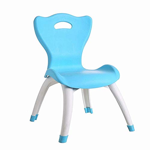Tabouret pour enfants petite chaise en plastique bleu dossier siege kindergarten stool