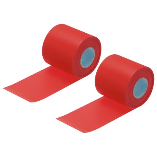 Image of MECCANIXITY 2Pcs Air Conditioner Pipe Tapes, Pipe Wrapping Tape PVC Protective Tube Duct Tapes for Repairs DIY Projects AC Insulation Tape, 6cm x 32.8ft Red