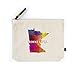 Lantern Press Minnesota, State Abstract Watercolor, Contour (100% Cotton Canvas Travel Accessory Go Bag)