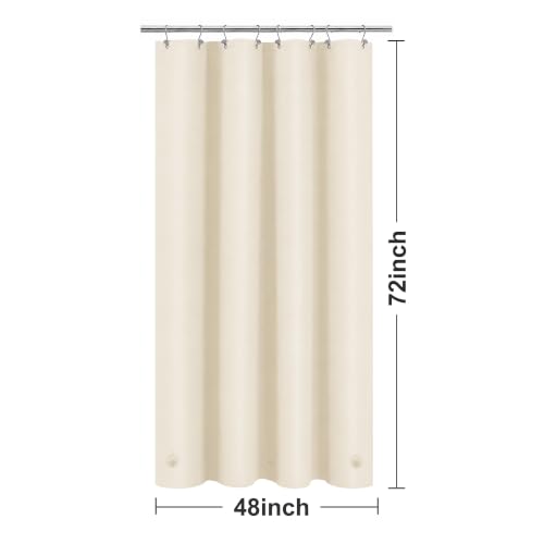 Image of Barossa Design 48x72 Beige Stall Size Shower Curtain Liner