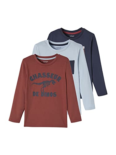 Vertbaudet VERTBAUDETLot de 3 T-Shirts garçon Assortis Manches longueslot bordeaux12A