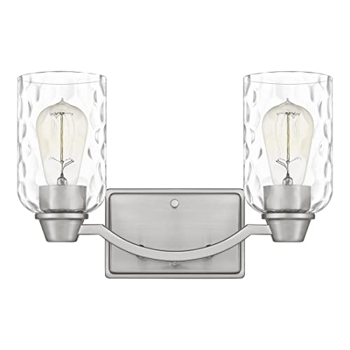 Image of Quoizel Acacia 14 inch Vanity Light, 2-Light, Brushed Nickel