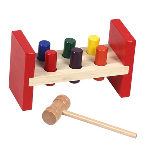 KONTONTY 1 Set Wooden Knocking for Educational Percussion Plaything with Design Enhances Cognitive Skills and Hand Eye Coordination for Learning Activities