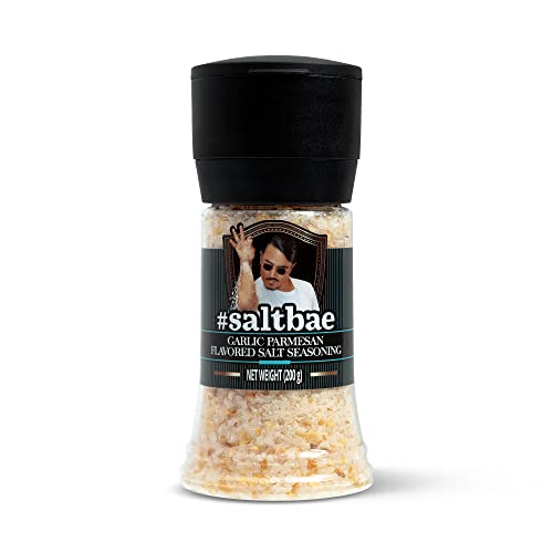 SaltBae Sal de Ajo y Sabor Parmesano - sal para cualquier cocinero casero o maestro de la parrilla - ideal para una fiesta de barbacoa - lleve Salt Bae a su cocina