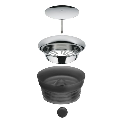 Foto von WMF Basic Wasserkaraffe 1,5 l, Glaskaraffe mit Deckel 1,5 l, Silikondeckel, CloseUp-Verschluss aus Cromargan-Edelstahl, inkl. Sieb zum Zurückhalten von Eiswürfeln und Früchten