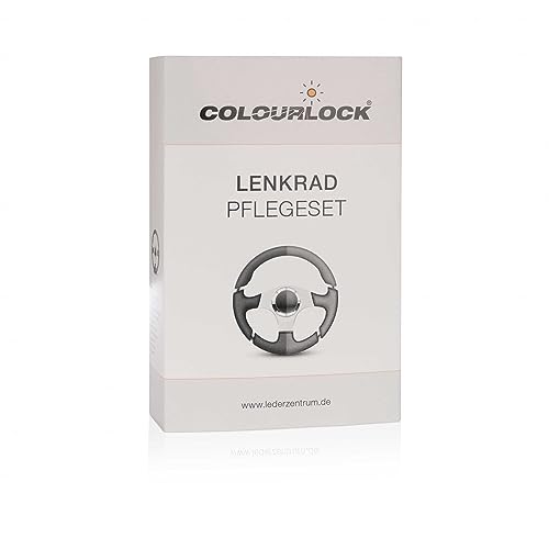 COLOURLOCK Lederreparatur Set - Ideal zur Pflege und Aufbereitung schwarzer Lenkräder - Inklusive Lederreiniger, Entfetter, Farbauffrischer und mehr