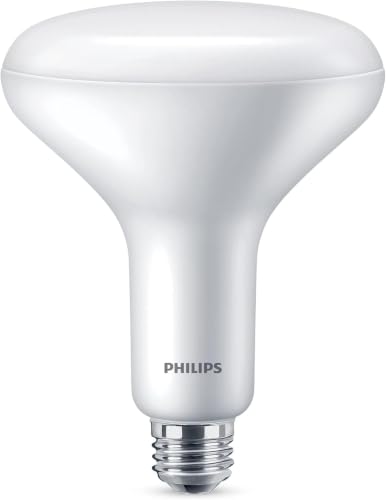 Image of PHILIPS LED 65 W BR40 Ultra Definition Light Bulbs, Soft White, 4-Pack | 800 Lumen, 2700K, Dimmable, Frosted Flicker-Free, CRI95 True Colors, Up to 15000 Hour Lifespan