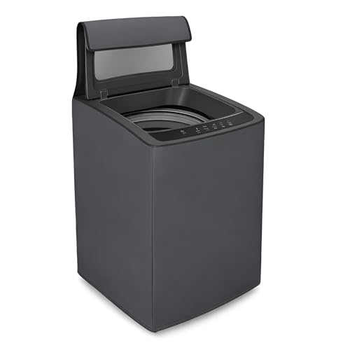 Image of DALUCI Top Load Fully Automatic Washing Machine Cover for 6 kg, 6.5 kg, 7kg & 7.5 kg | Waterproof & Dustproof Polyester Fabric with Zipper | Protective Cover for Washing Machine (Grey, 59X59X86 CM)