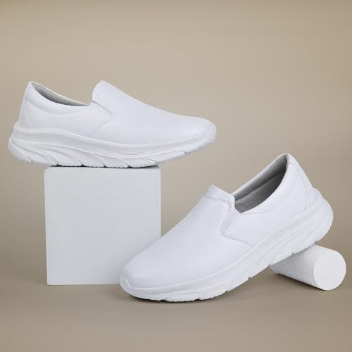 Hawkwell Men's Slip On Arch Support Lightweight Slip Resistant Comfortable Nursing Shoes3