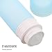 Imagen de AKOOSY Aplicador de Protector Solar Recargable de Silicona Azul con Dispensador Roll-on Flexible y Envase Cosmético Portátil Adecuado para Viajes y Uso Diario