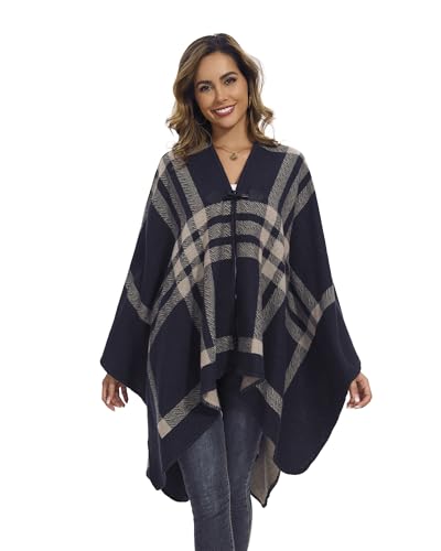 Elegante capa de punto premium chales para mujer con caída fluida 4