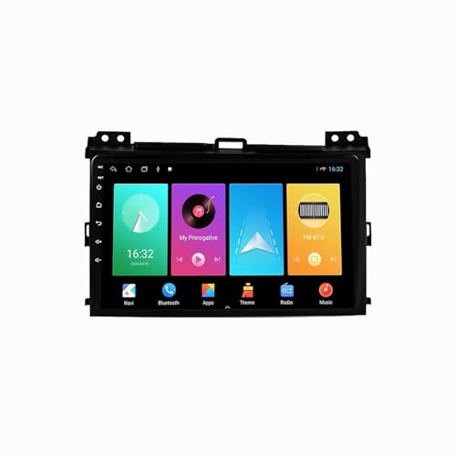 Autoradio Carplay 2 Din avec caméra de recul pour Toyota Land Cruiser Prado GPS 4G