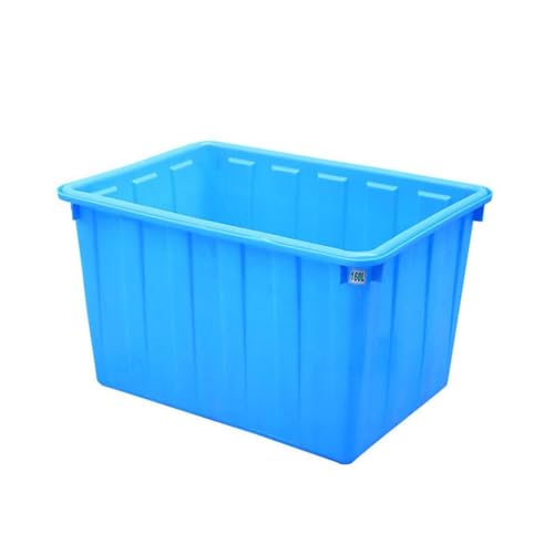BHYGNVFIP(小さな店)たらい 厚みのあるプラスチック製の長方形の水槽、家庭用の魚養殖、カメ養殖、水産養殖用 (ブルー)