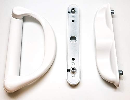 Sliding Patio Door Handle Set for Milgard, White (Locking)