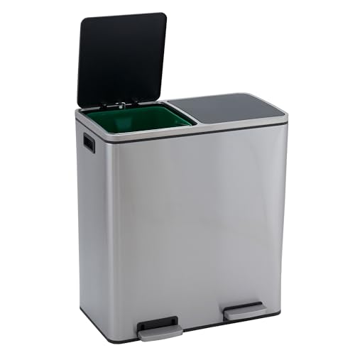 Caneca de basura rectangular doble compartimento 30 litros miniatura 7