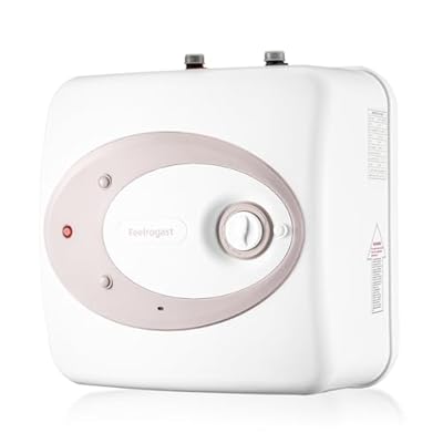 Feelrogast Electric Tank Water Heater-8 Gallon Under Sink Instant Hot Water for RV, Camper, Kitchen, Food Truck, 120V 1500W, Dusty Rose, Wall or Floor Mounted