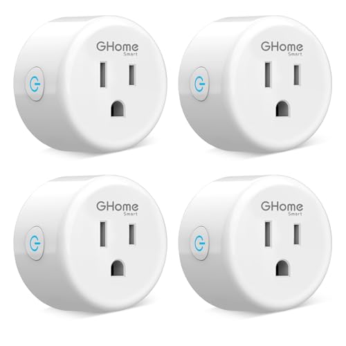 Image of GHome Smart Mini Smart Plug, WiFi Plug Outlet Timer Smart Socket Works with Alexa and Google Home, APP Control, No Hub Required, ETL FCC Listed, 2.4GHz WiFi Only