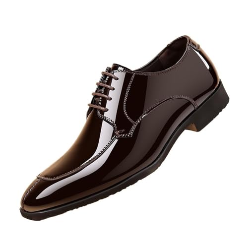 Large Size Leather Shoes Men's Summer Breathable Business British Style Casual Soft Sole Black Shoes Oxfords(Black,46)2