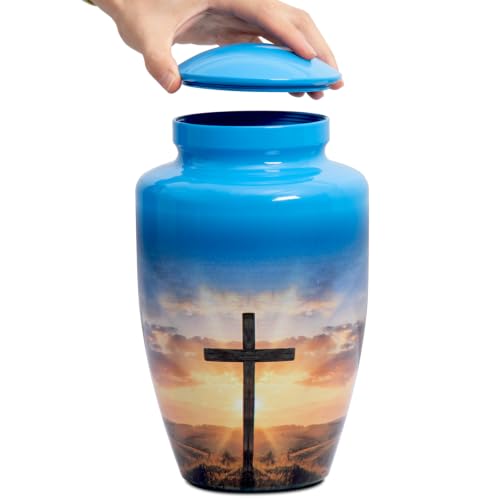 Image of Large Cross Cremation Urns for Human Ashes Adult Male /Female