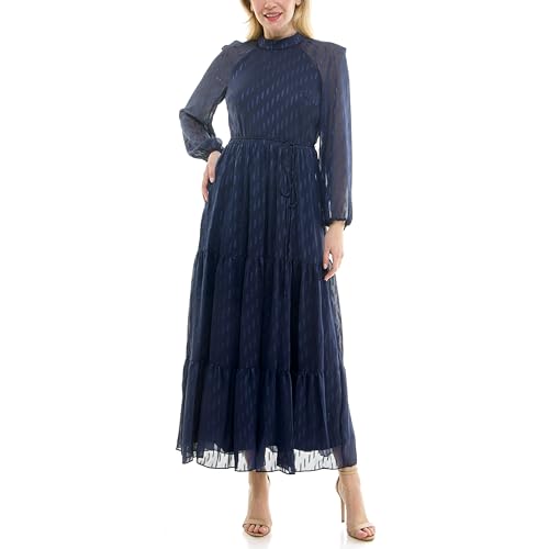 Image of Maison Tara Women's Printed Long Sleeve Maxi Dress