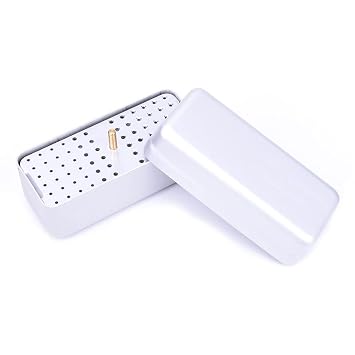 72 Holes Endo Files Aluminum Box Disinfection Sterilizing Storage Case Bur Holder Stand Organizer Box Silver