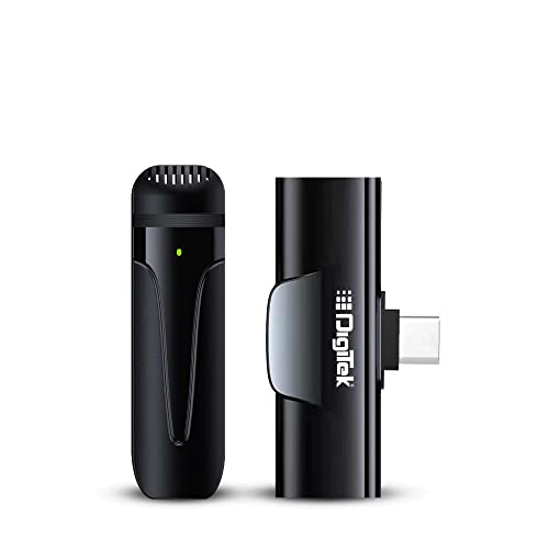 Image of Digitek DWM-001 Wireless Microphone & Receiver with Type C, Compatible for Noise Cancellation Mic Su