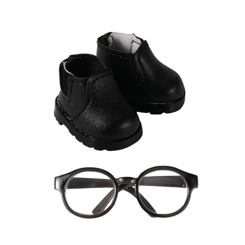 Mikovivi Scarpe da Bambole Set, Elegante Mini Scarpe et Occhiali