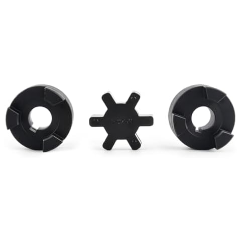 5/8" to 5/8" L075 Flexible 3-Piece L-Jaw Coupling Coupler Set & Rubber Spider for Log Wood Splitter Hybrid Equipment Cover