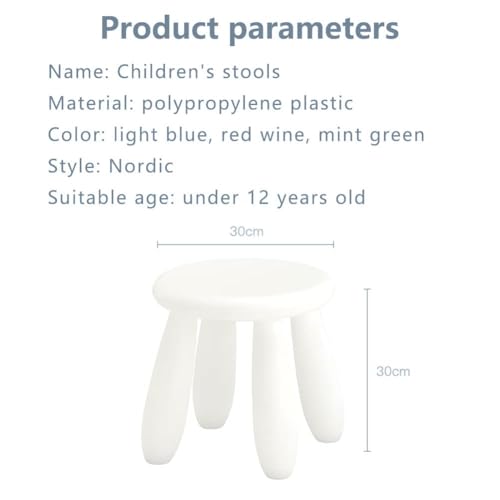 Image of Kids Step Stool, Kindergarten Study Stools, Lightweight Footstools are Sturdy and Durable, Very Suitable for Use in The Kitchen, Bathroom and Bedroom (White)