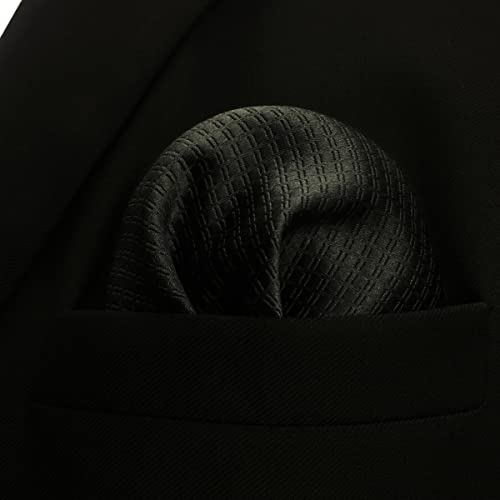 Shlax&Wing Tinta Unita Nero Fazzoletto per uomo