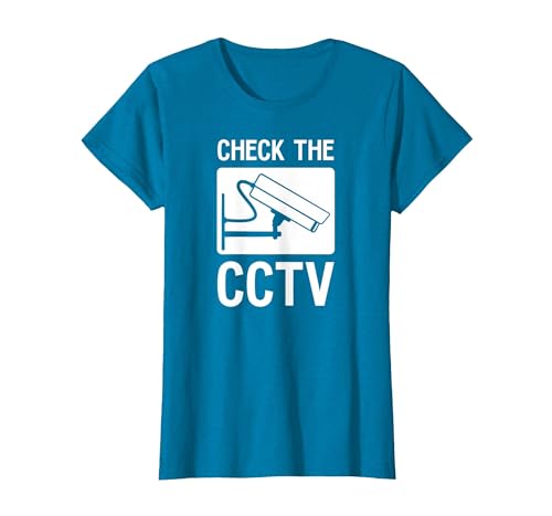 British Cop Show Check the CCTV Criminal Investigation T-Shirt, Women, Sapphire Blue, X-Large