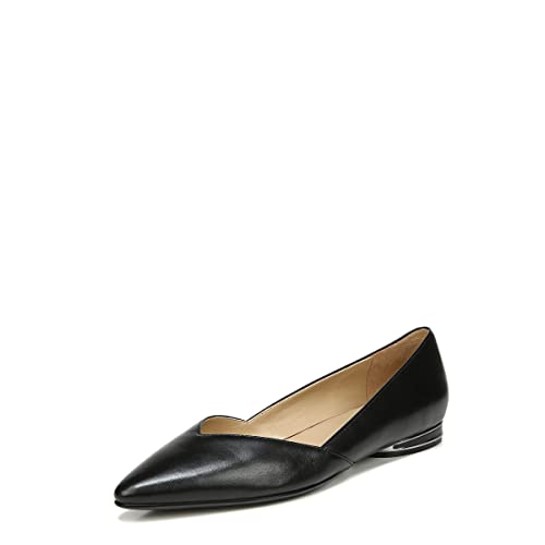 Naturalizer Womens Havana Pointed Toe Slip On Dress Ballet Flat, Black Leather, 6.5 Wide by Naturalizer - Used condition - CA$52.50