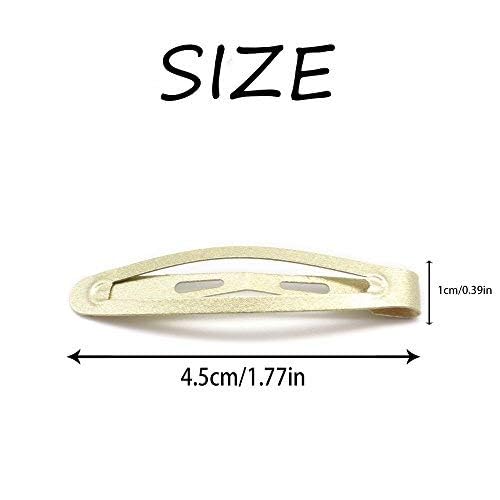 Dofash 20Pcs 4.5CM/1.77IN Blonde Mini Slim Snap Hair Clips Hair Barrettes Hair Accessories for Women Thin Hair image 5