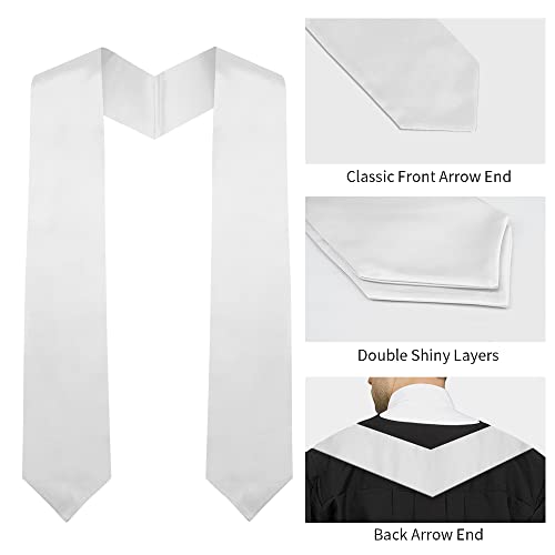 image for QEYMN Graduation Stole,Plain Graduation Sash,Graduation Stole Class of