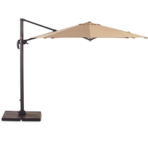 Garden Winds Replacement Canopy Top Cover for the 10FT Solar Offset Umbrella - RipLock 500