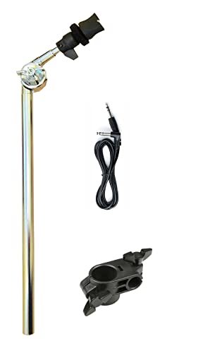 Alesis Surge/Command 21 Inch Cymbal Arm, Clamp and Silverline Audio 10ft Connection Cable Bundle